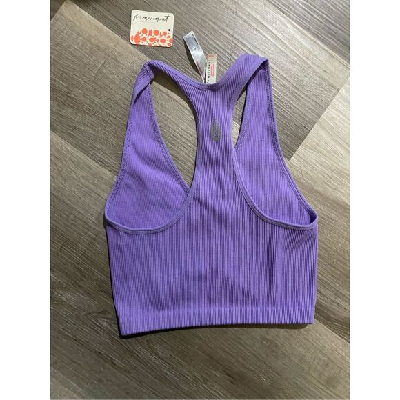 Free People NWT Free People Movement/Free Throw Crop Top Purple Dust, Sz Medium - Picture 4 of 5